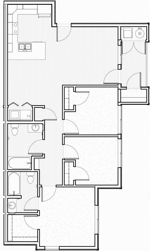 Riverbend Family 3 Bed 2 Bath 1022 SF